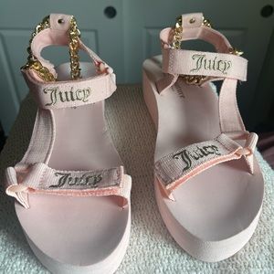 Baby pink juicy platform sandals